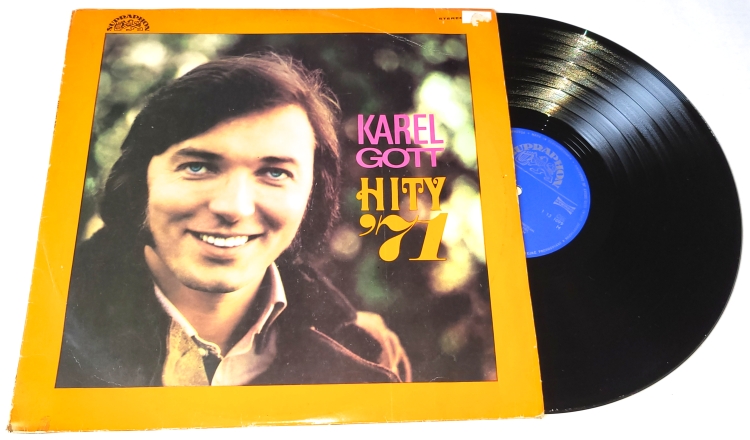 Karel Gott – Hity '71 1971 (stereo) VG-, VYPRANÁ Vinyl (LP)