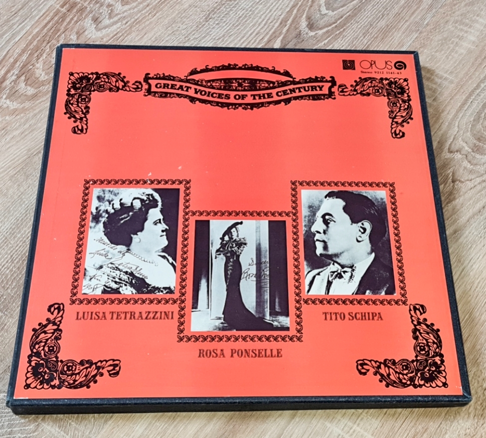 Luisa Tetrazzini, Rosa Ponselle, Tito Schipa – Great Voices Of The Century 1979 VG, VYPRANÉ Vinyl (Box Set 3LP)