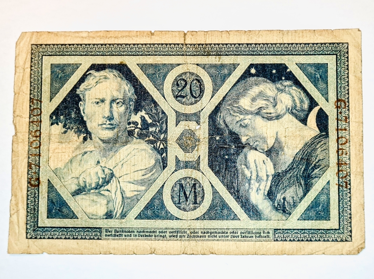 20 Mark 1915 - Německo, bankovka