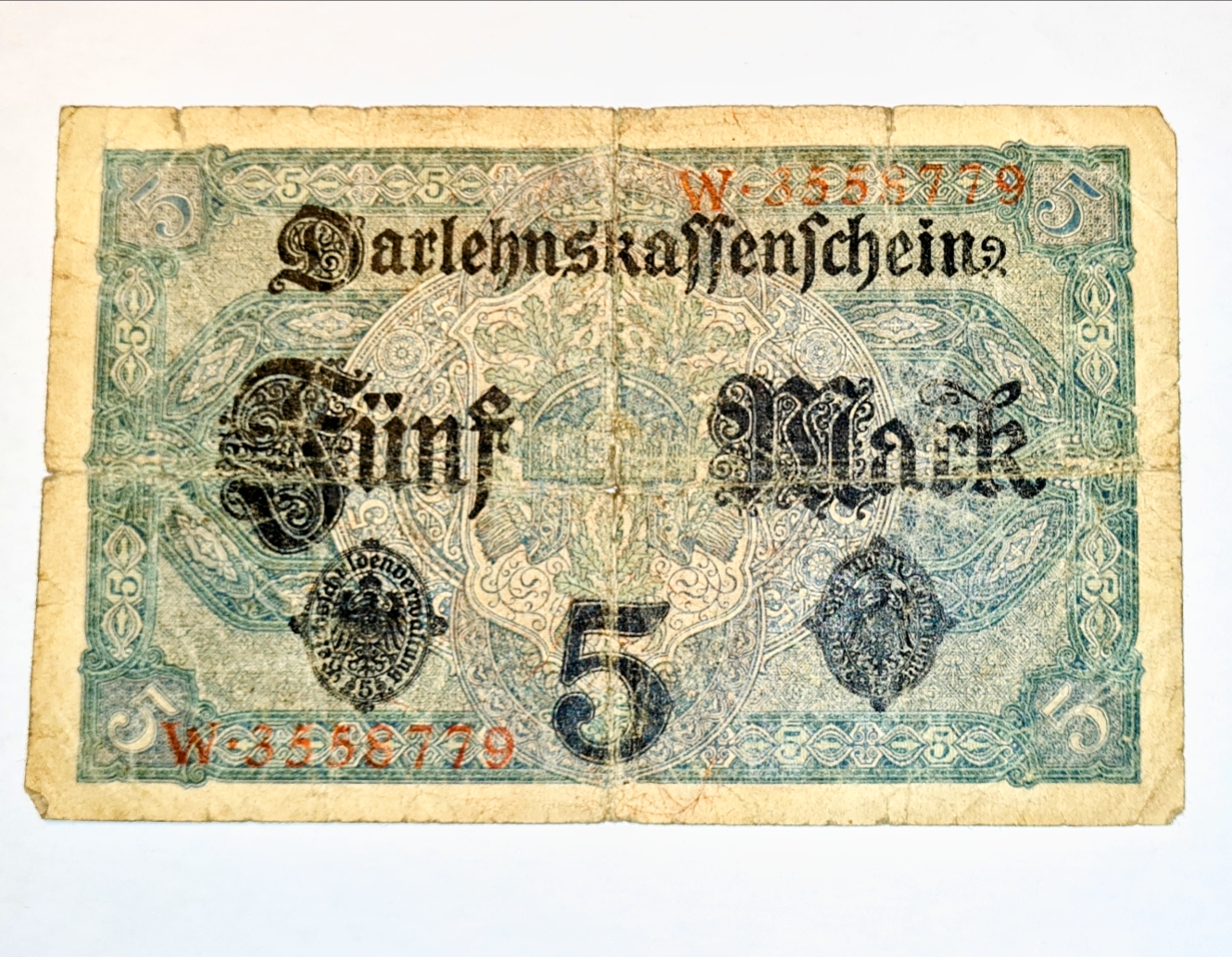 5 Mark 1917 - Německo, bankovka