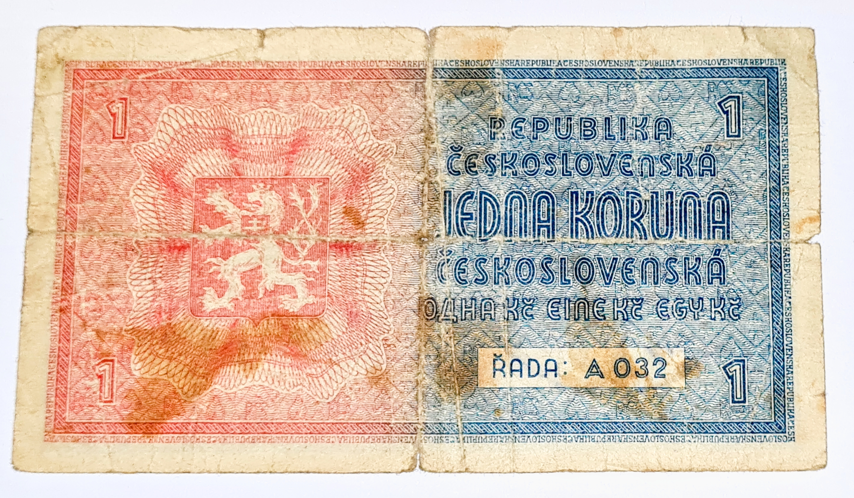 1 Koruna - Krone (Protektorát Čechy a Morava) bankovka