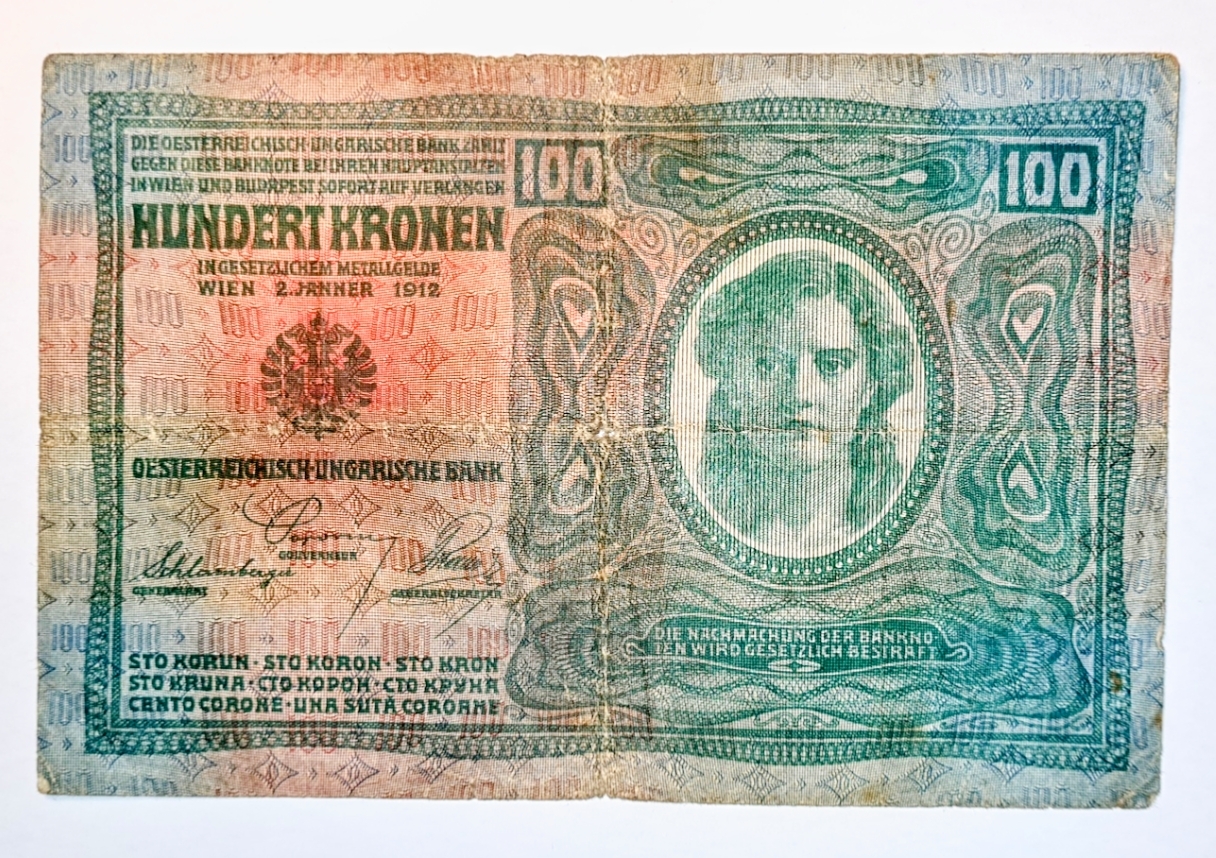 100 Kronen 1912 - Rakousko-Uhersko, bankovka