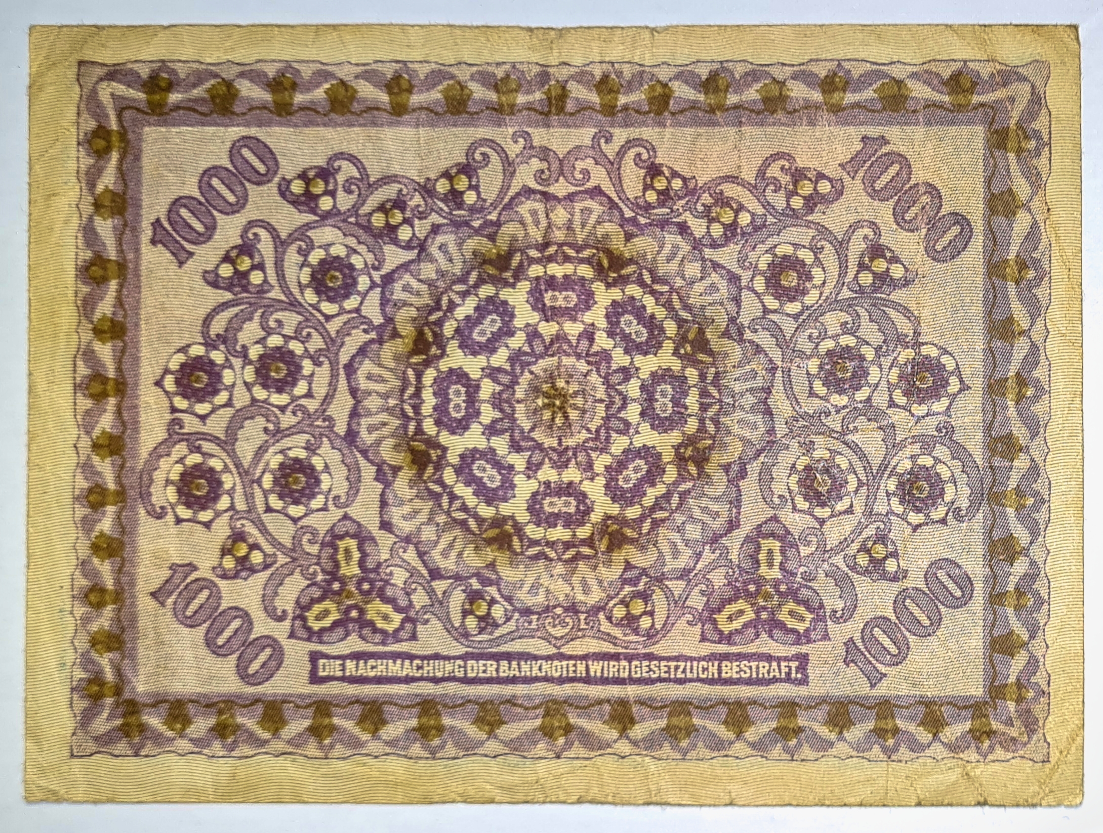 1000 Kronen 1922 - Rakousko-Uhersko, bankovka