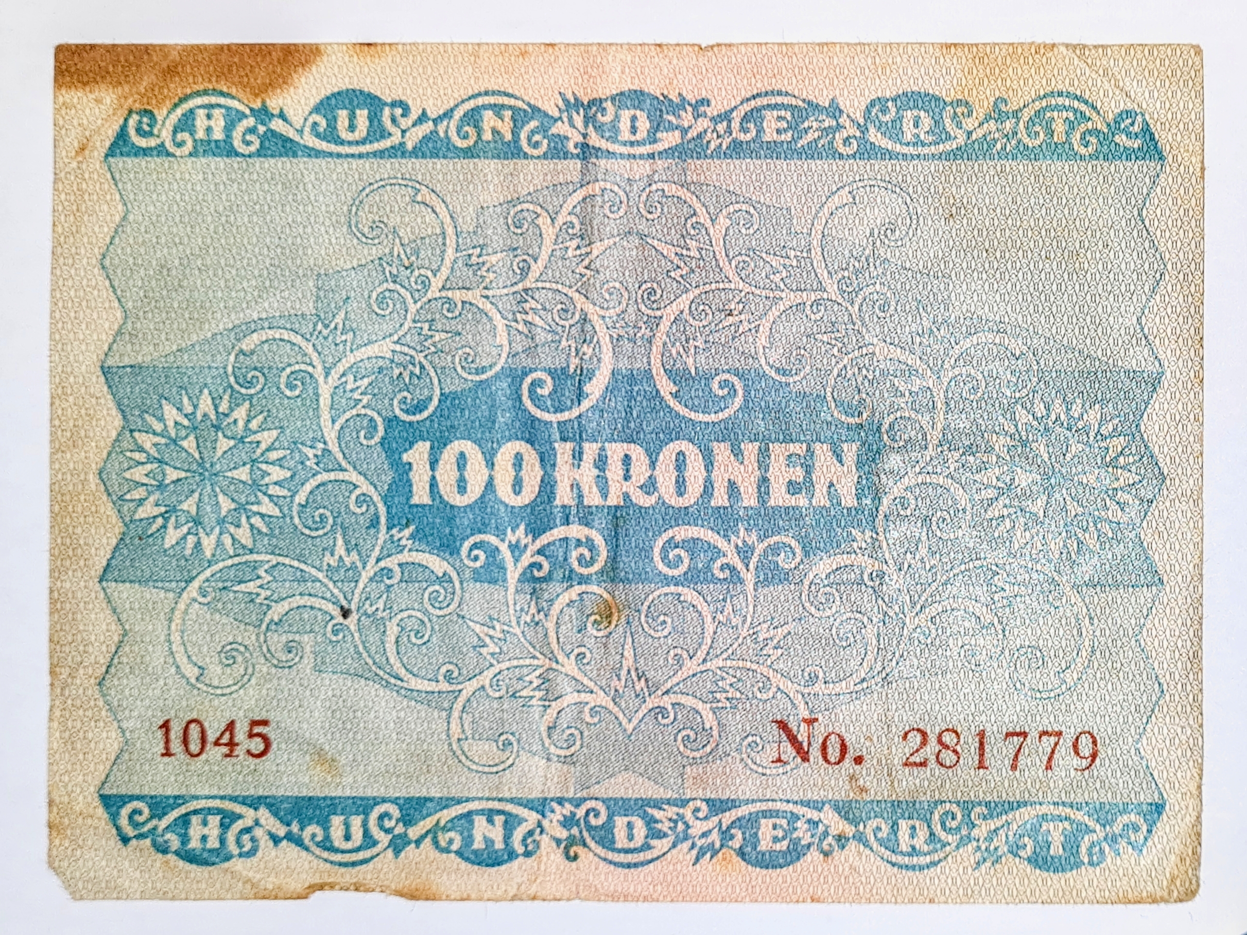100 Kronen 1922 - Rakousko-Uhersko, bankovka