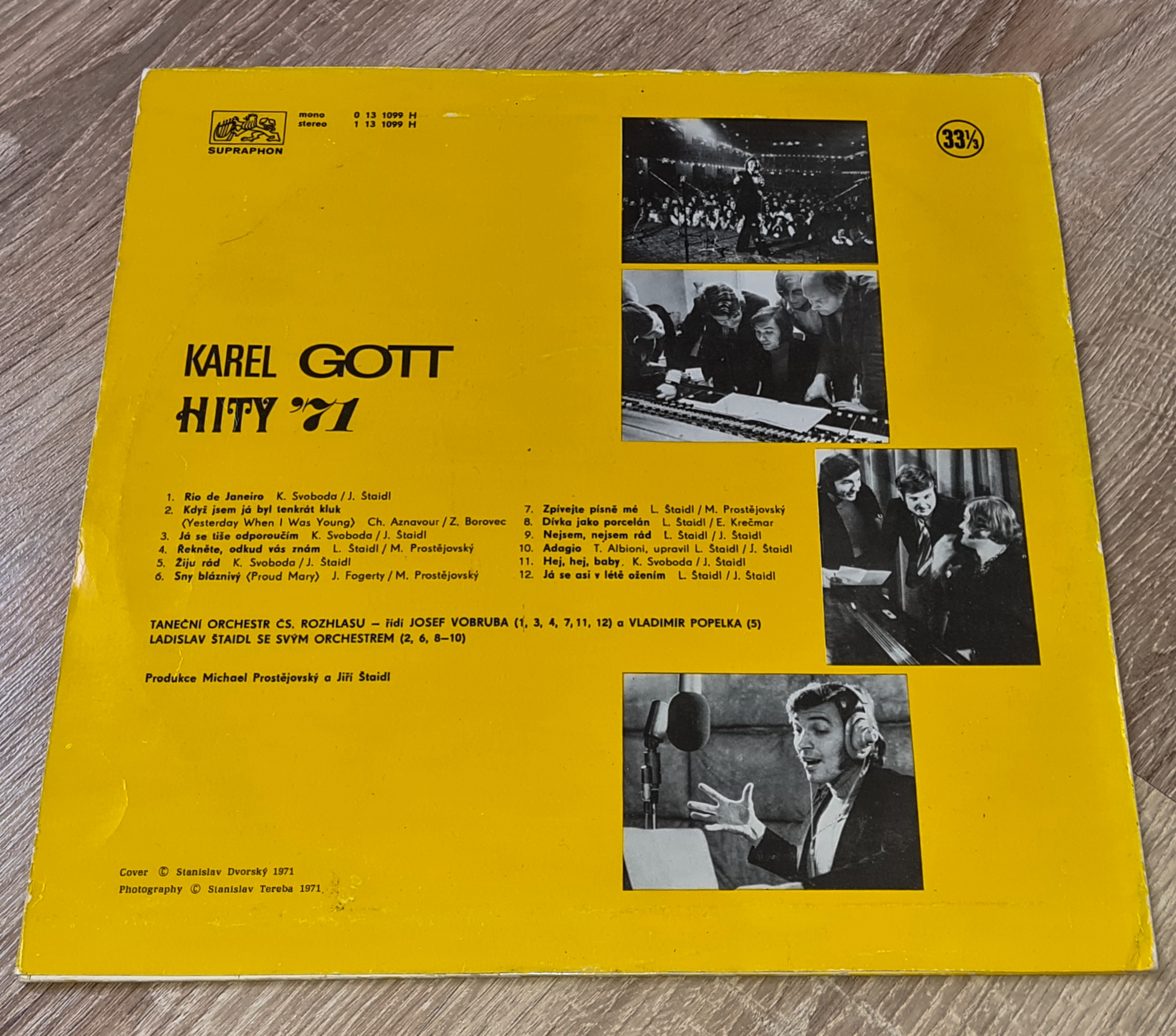 Karel Gott – Hity '71 1971 (mono) G+, VYPRANÁ Vinyl (LP)