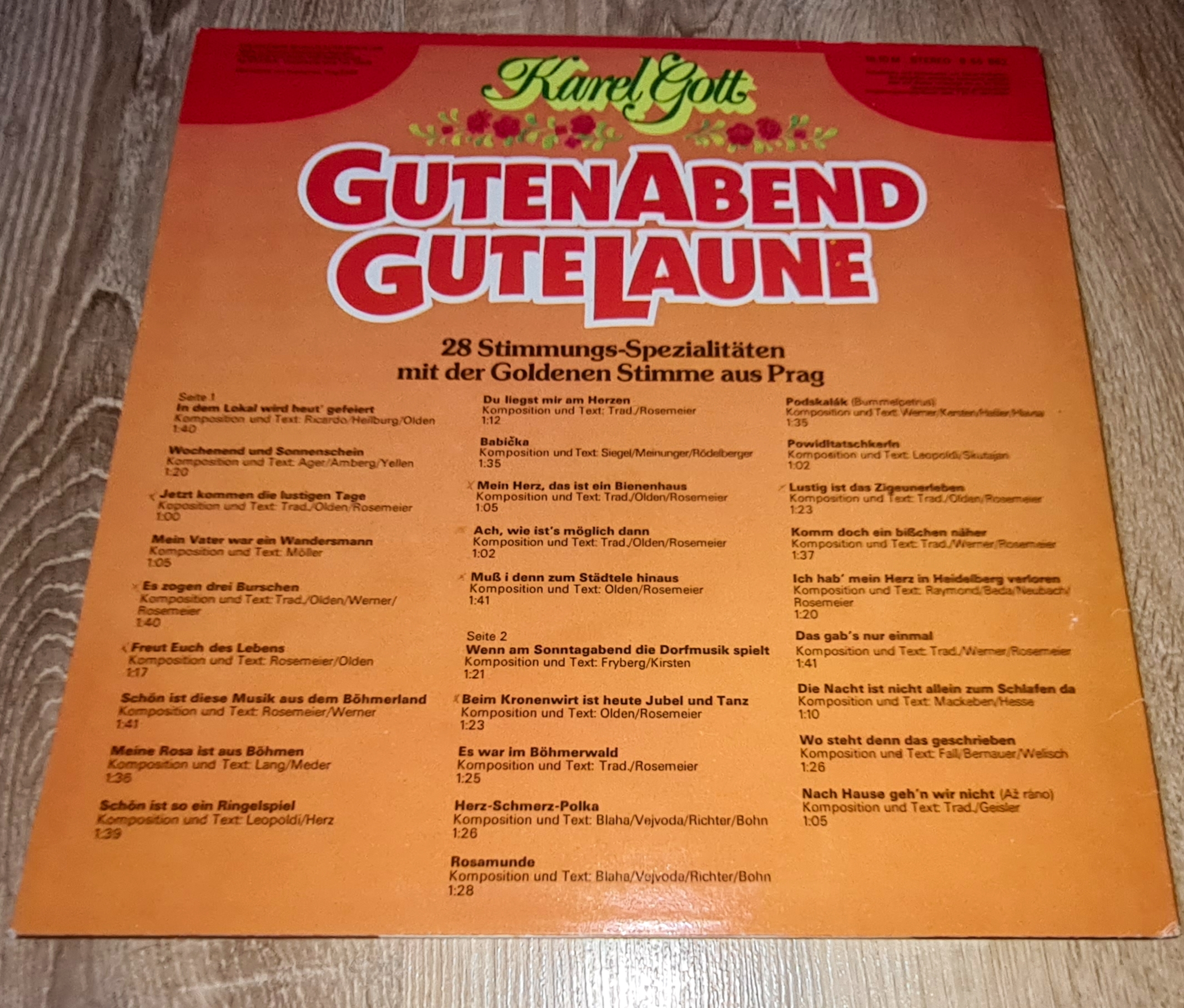 Karel Gott – Guten Abend, Gute Laune 1981 G, VYPRANÁ Vinyl (LP)