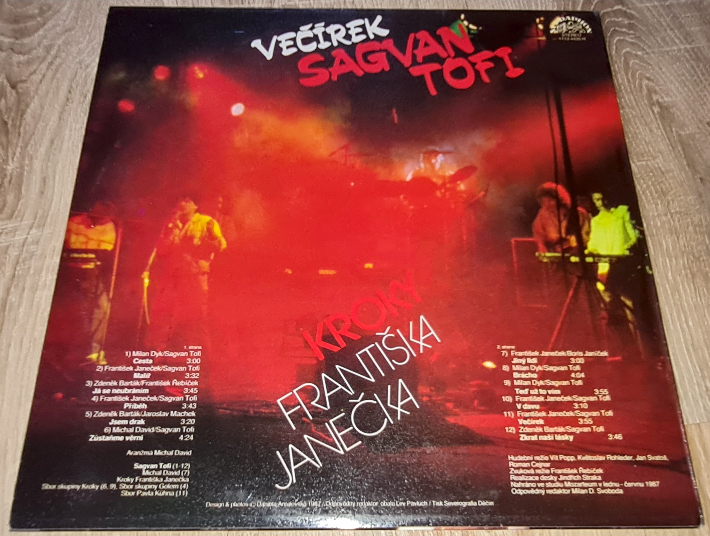 Sagvan Tofi, Kroky Františka Janečka – Večírek - 1988 VG, VYPRANÁ Vinyl (LP)