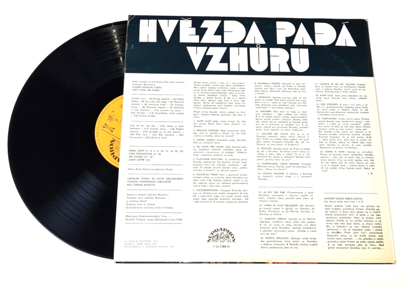 Various – Hvězda Padá Vzhůru (Výběr Melodií Ze Stejnojmenného Filmu Režiséra Ladislava Rychmana) 1975 VG+, VYPRANÁ Vinyl (LP)