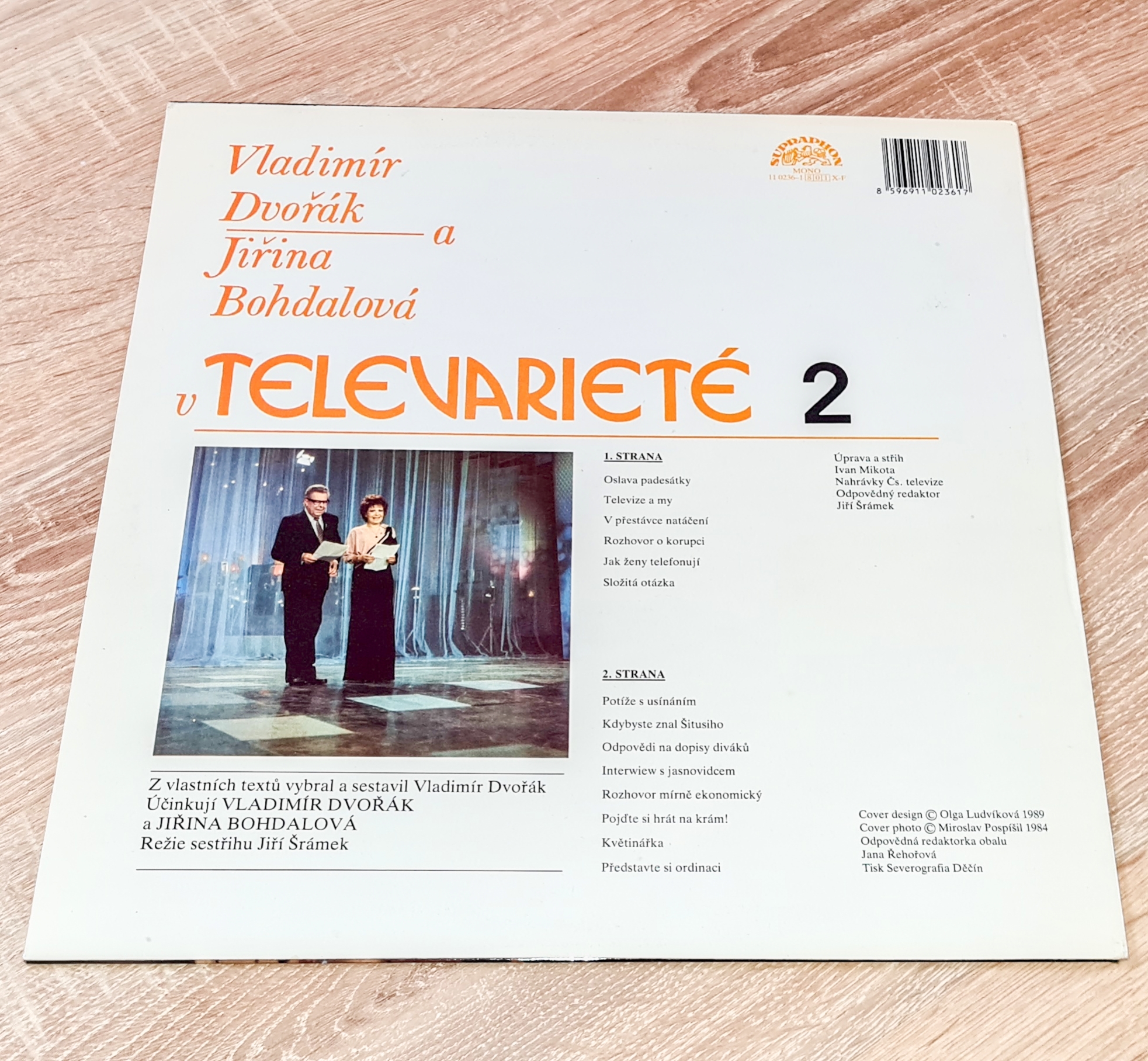 Vladimír Dvořák A Jiřina Bohdalová – V Televarieté 2 1988 EX VYPRANÁ Vinyl (LP)