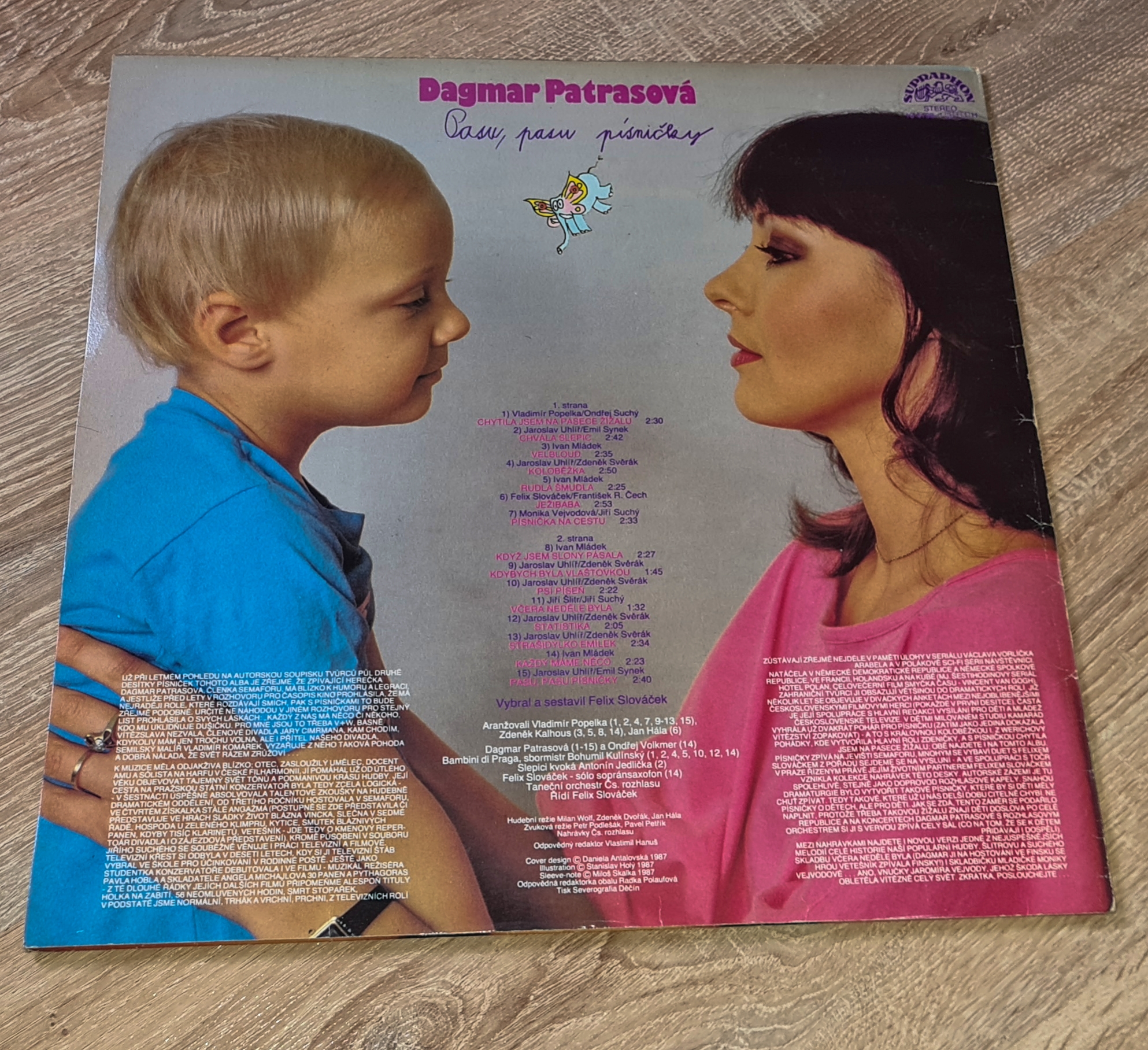 Dagmar Patrasová – Pasu, Pasu Písničky 1987 VG- VYPRANÁ Vinyl (LP)
