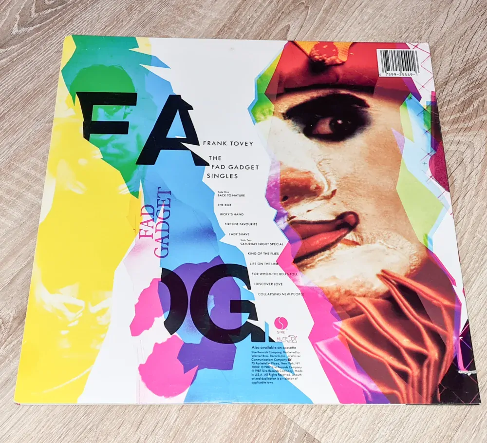 Frank Tovey – The Fad Gadget Singles 1987 VG+, VYPRANÁ Vinyl (LP)