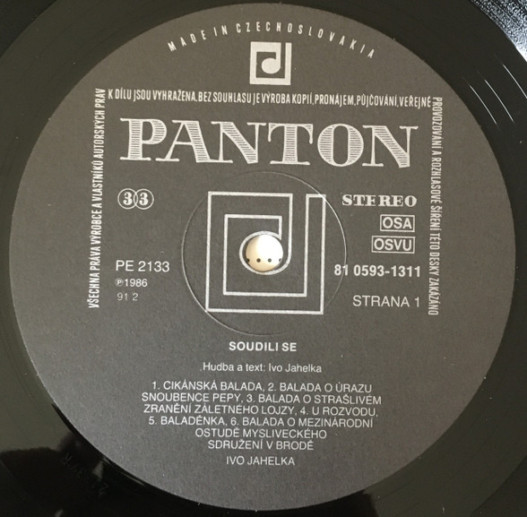 Ivo Jahelka – Soudili Se 1986 VG-, VYPRANÁ Vinyl (LP)