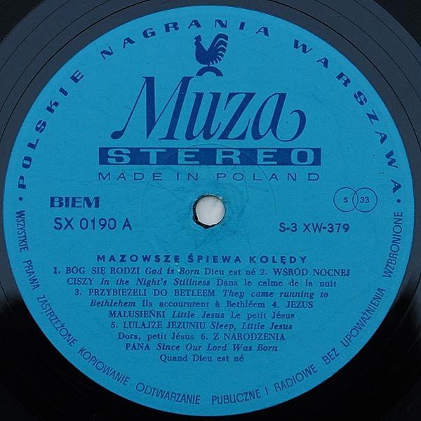Mazowsze – Śpiewa Kolędy - Sings Christmas Carols EX, VYPRANÁ Vinyl (LP)