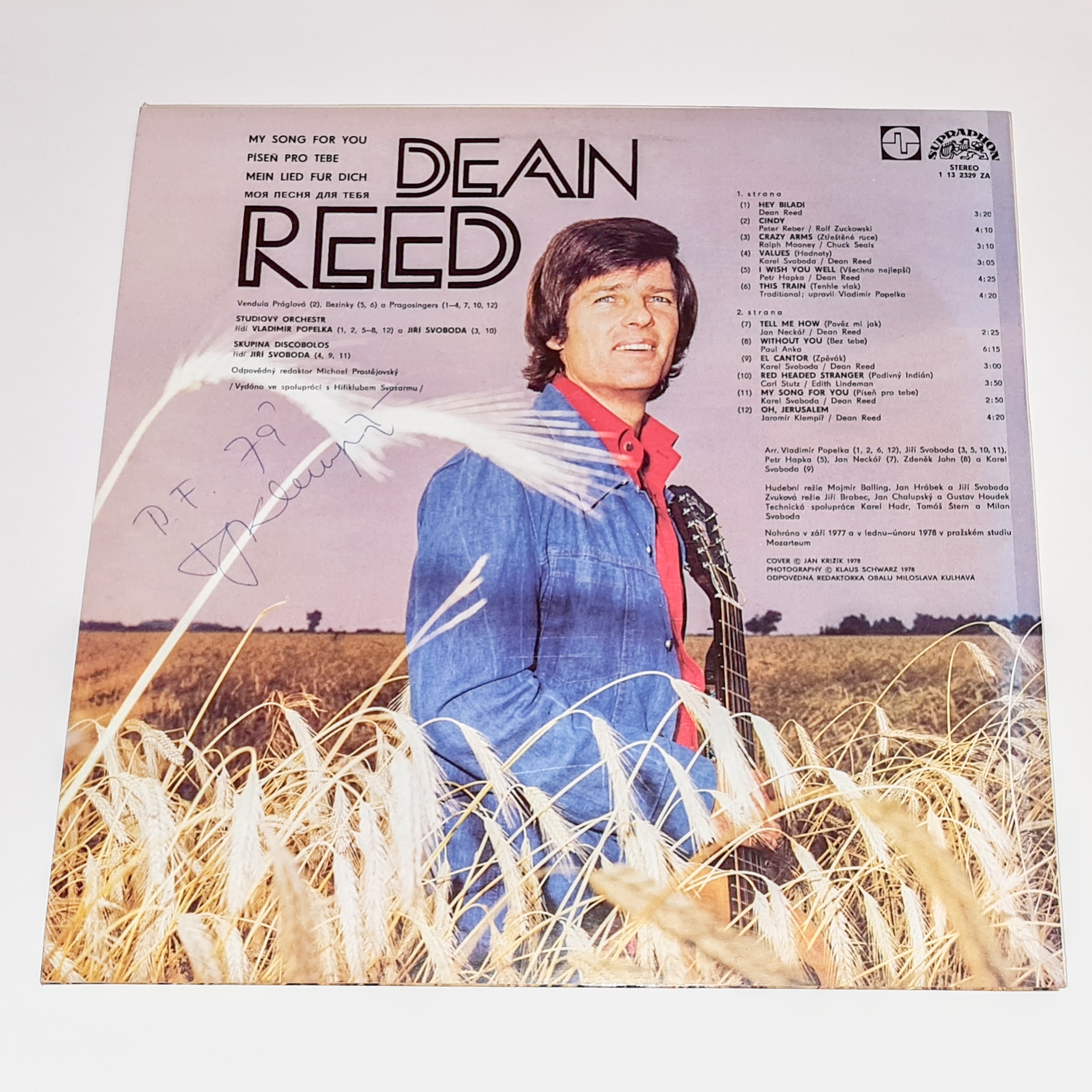 Dean Reed – My Song For You (Píseň Pro Tebe) 1978 VG+, VYPRANÁ Vinyl (LP)