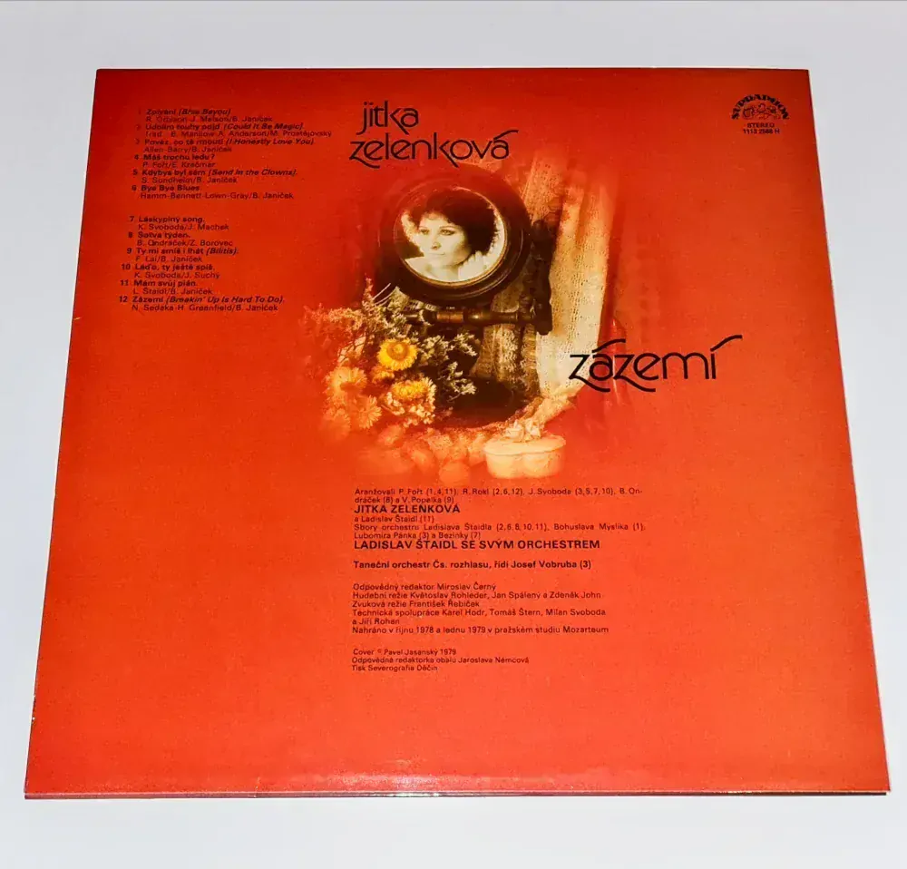 Jitka Zelenková – Zázemí 1979 EX, VYPRANÁ Vinyl (LP)