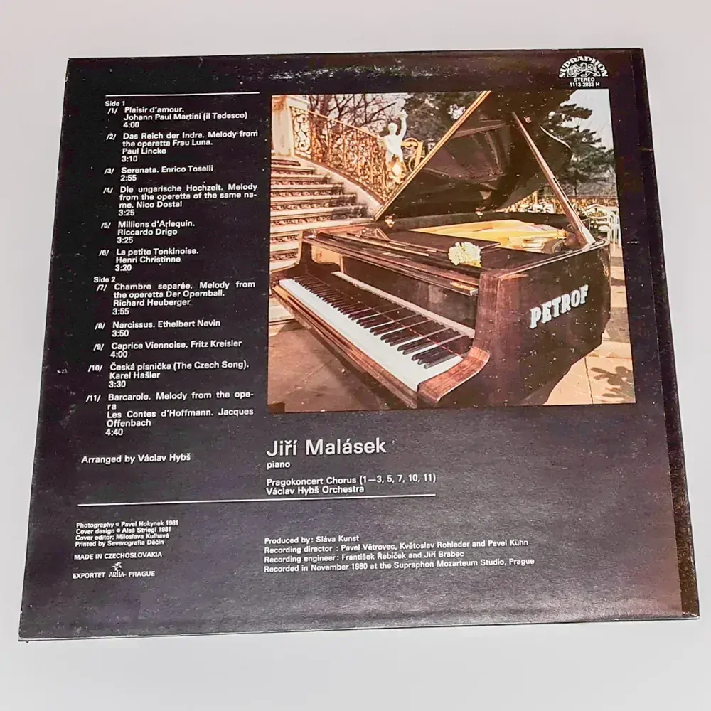 Jiří Malásek, Václav Hybš Orchestra – Nostalgický Klavír 1982 VG+, VYPRANÁ Vinyl (LP)