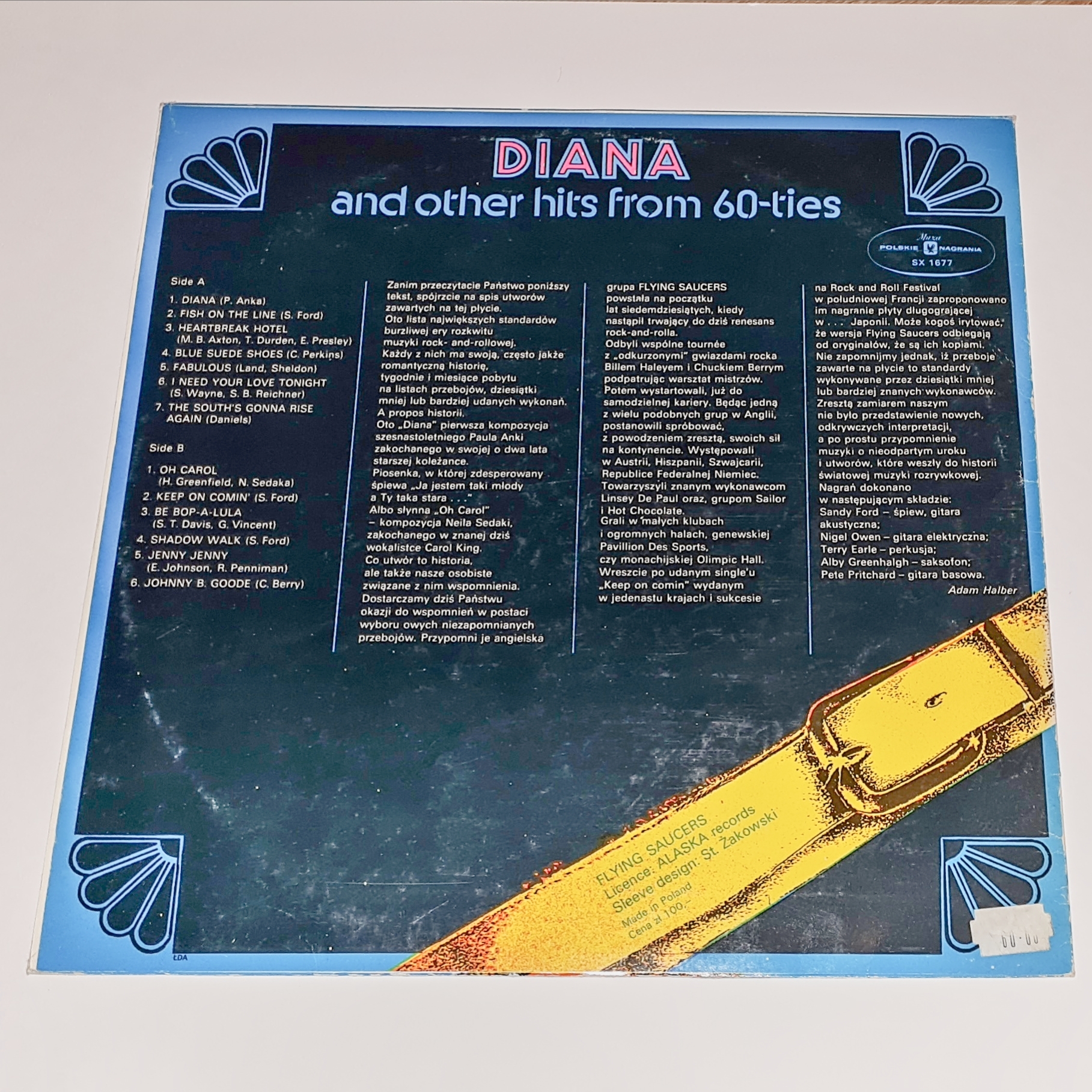 Flying Saucers – Diana And Other Hits From 60-ties 1978 VG+, VYPRANÁ Vinyl (LP)