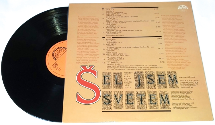 Šel Jsem Světem (Písničky Pro Herce) 1988 EX, VYPRANÁ Vinyl (LP)