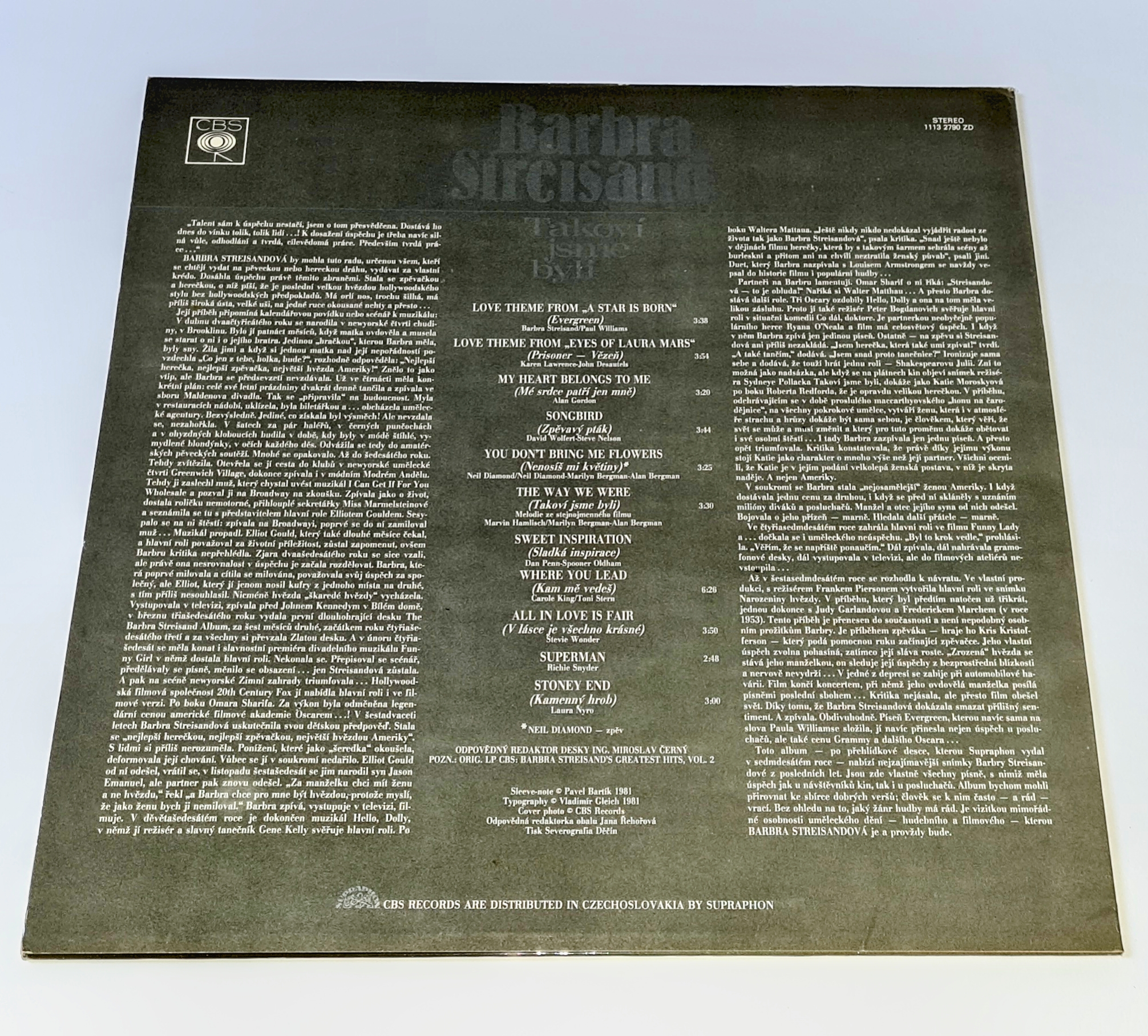 Barbra Streisand – Takoví Jsme Byli 1980 VG+, VYPRANÁ Vinyl (LP)