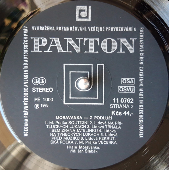 Moravanka – Moravanka Z Podluží 1978 VG+, VYPRANÁ Vinyl (LP)