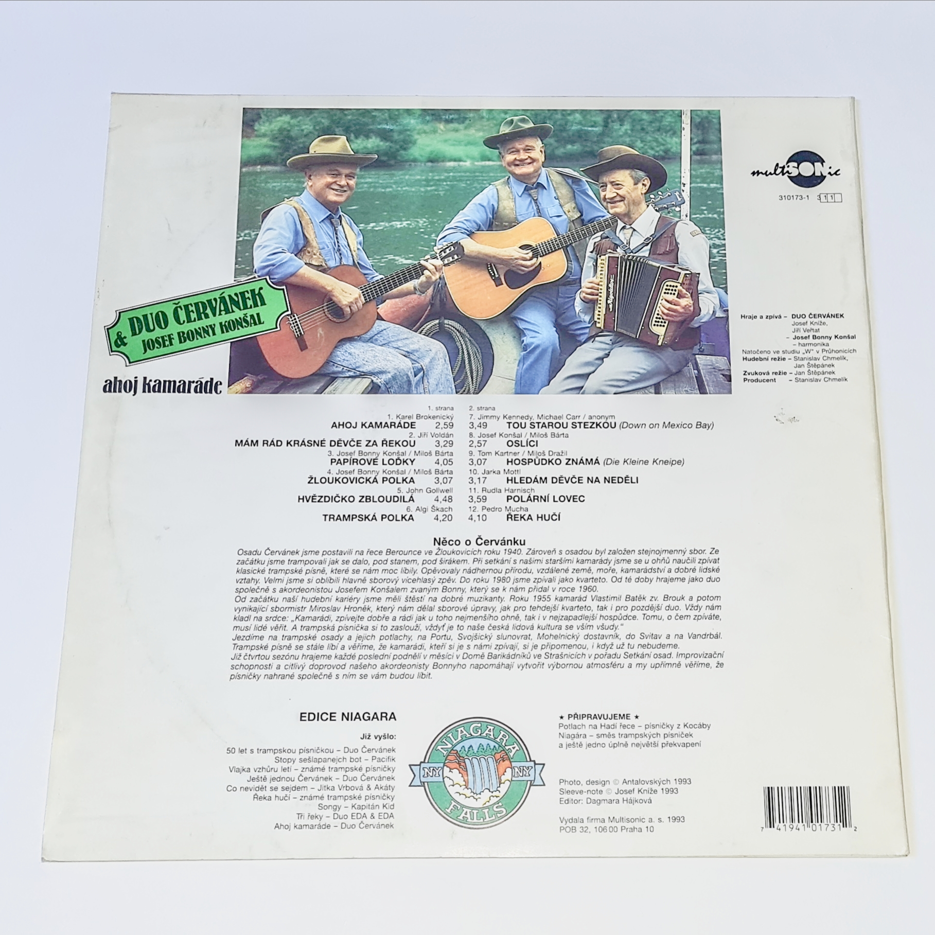 Duo Červánek & Josef Bonny Konšal – Ahoj Kamaráde 1993 VG, VYPRANÁ Vinyl (LP)