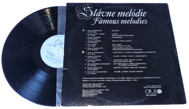 Slávne Melódie (Famous Melodies) 1976 VG+, VYPRANÁ Vinyl (LP)