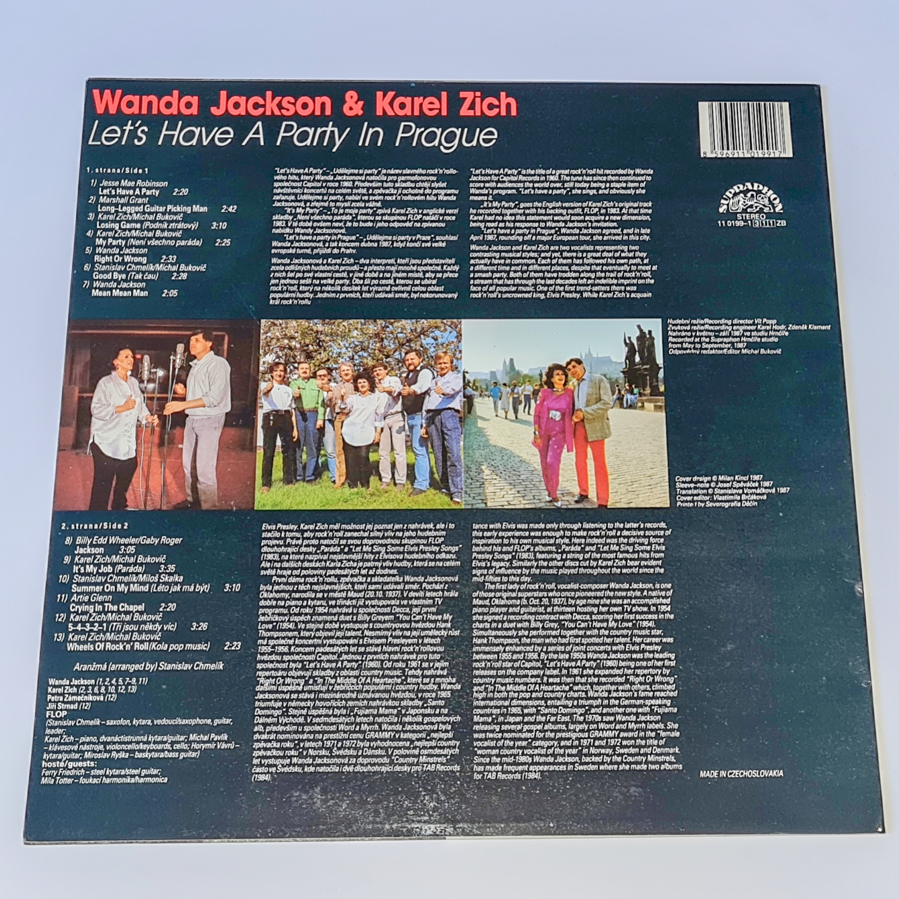 Wanda Jackson & Karel Zich – Let's Have A Party In Prague - 1988 VG-,  VYPRANÁ Vinyl (LP)