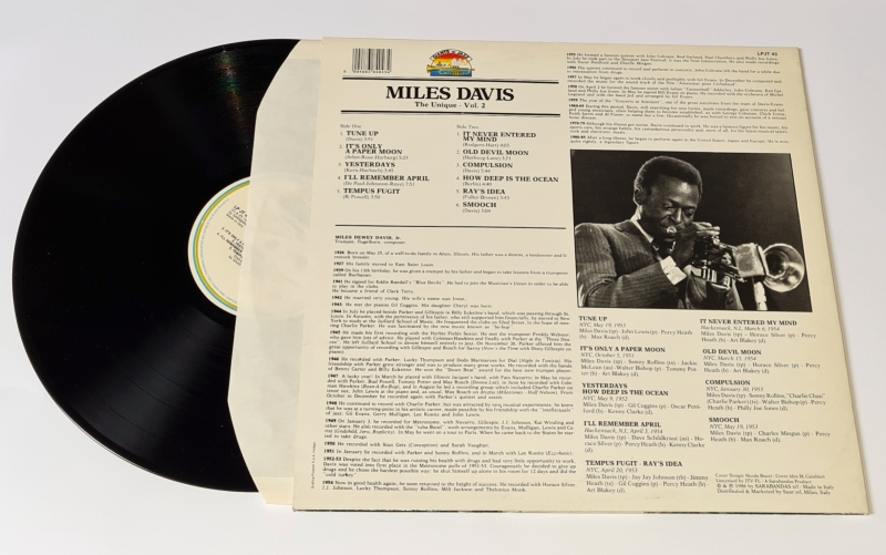 Miles Davis – The Unique - Vol. 2 1986 VG, VYPRANÁ Vinyl (LP)