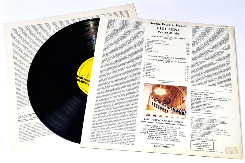 Handel / Liszt Ferenc Kamarazenekar – Water Music 1976 EX, VYPRANÁ Vinyl (LP)