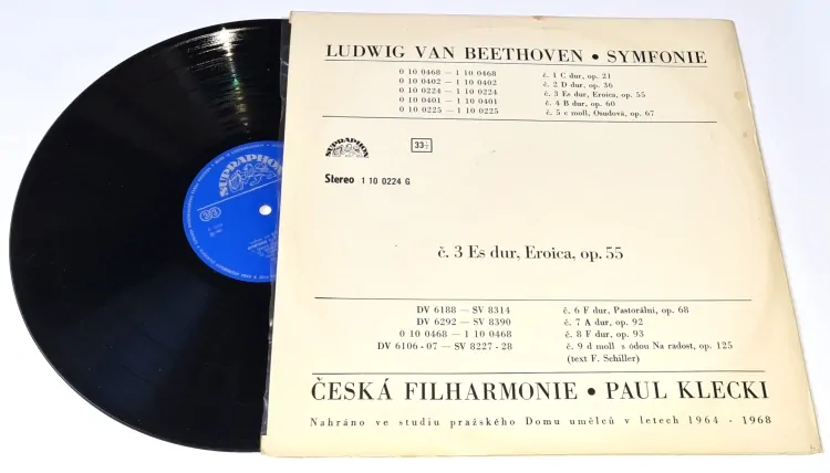 Ludwig van Beethoven,l Česká Fiharmonie, Paul Klecki – Symfonie Č. 3 Es Dur, Eroica, Op. 55 1967 NM, VYPRANÁ Vinyl (LP)