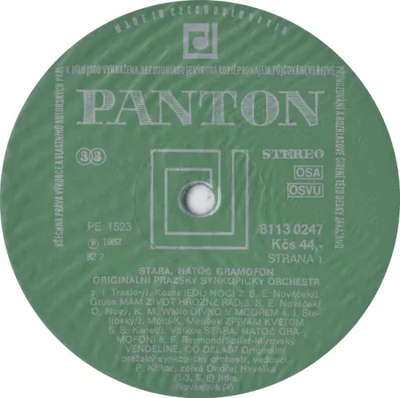 Originální Pražský Synkopický Orchestr – Stará, Natoč Gramofon 1982 VG+, VYPRANÁ Vinyl (LP)