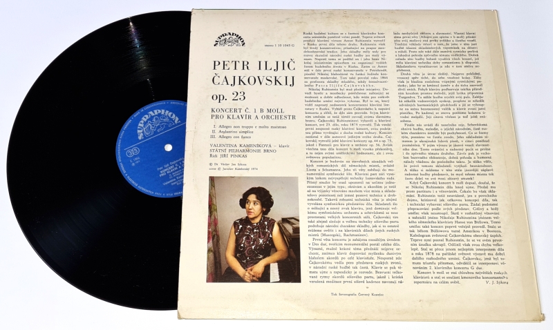 Petr Iljič Čajkovskij – Koncert B Moll Pro Klavír A Orchestr 1971 EX VYPRANÁ Vinyl (LP)