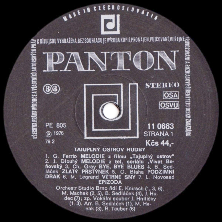 Orchestr Studio Brno – Tajuplný Ostrov Hudby 1976 VG+, VYPRANÁ Vinyl (LP)