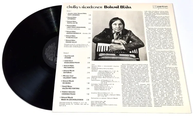 Bohumil Bláha – Chvilky S Akordeonem 1984 VG+, VYPRANÁ Vinyl (LP)