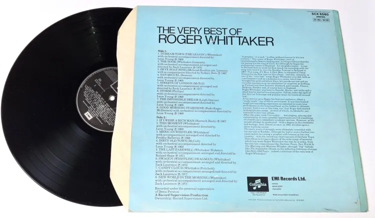 Roger Whittaker – The Very Best Of Roger Whittaker 1974 VG+, VYPRANÁ Vinyl (LP)