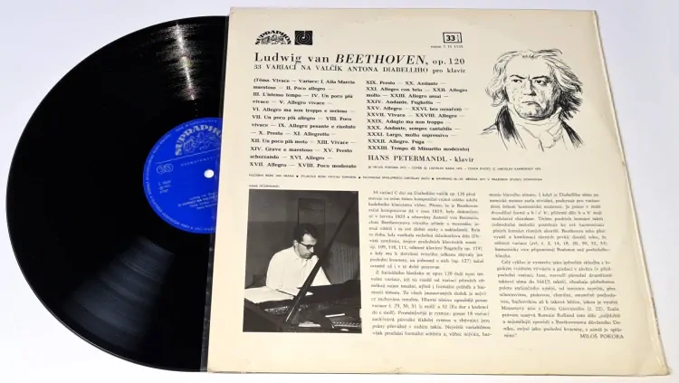 Beethoven – 33 Variací Na Valčík Antona Diabelliho 1973 VG+, VYPRANÁ Vinyl (LP)