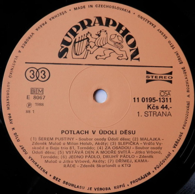 Potlach V Údolí Děsu 1988 EX, VYPRANÁ Vinyl (LP)