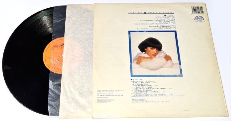 Mireille Mathieu – Après Toi 1988 VG-, VYPRANÁ Vinyl (LP)