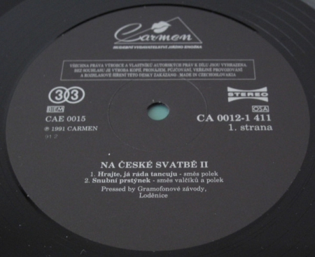 Na České Svatbě II./ At Czech Wedding 1991 NM, VYPRANÁ Vinyl (LP)