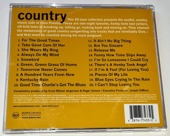 Elvis Presley – Elvis Country 2006 CD