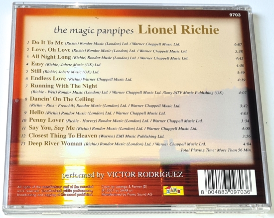 Victor Rodriguez – The Magic Panpipes - Lionel Richie 2001, CD
