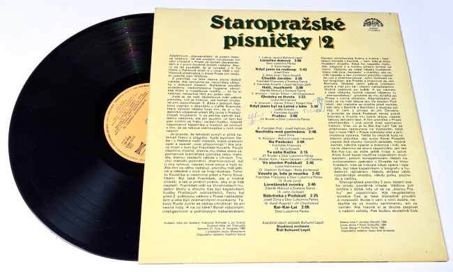 Staropražské Písničky 2 1984 EX, VYPRANÁ Vinyl (LP)