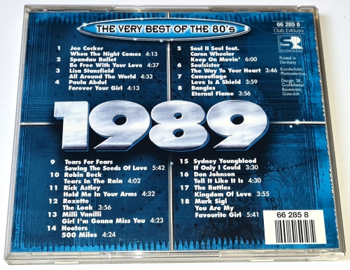 The Very Best Of The 80's 1989 Volume 1 1989 CD