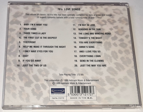 The Marina Soulsters – 70's Love Songs 2000 CD