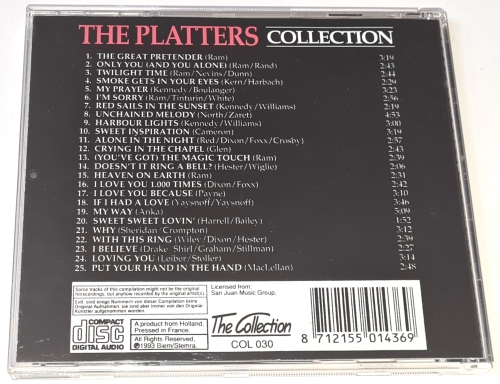 The Platters – Collection 25 Songs 1993 CD