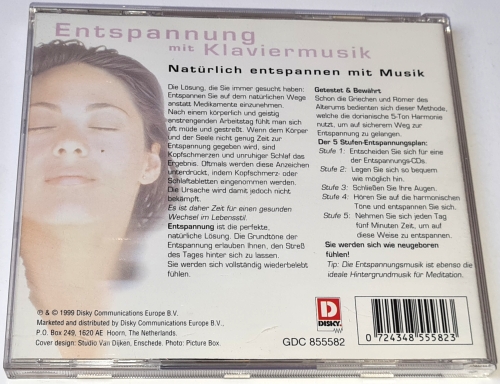 Entspannung mit Klavier Musik 1999 CD