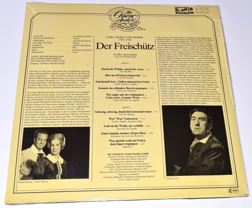 Carl Maria Von Weber - Claire Watson, Lotte Schädle, Gottlob Frick, Rudolf Schock, Orchester Der Deutschen Oper Berlin Dirigent: Lovro Von Matacic ‎– Der Freischütz (Großer Querschnitt) 1979 NOVÁ, NEHRANÁ Vinyl (LP)