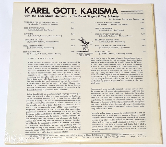 Karel Gott – Karisma 1987 NOVÁ, NEHRANÁ Vinyl (LP)