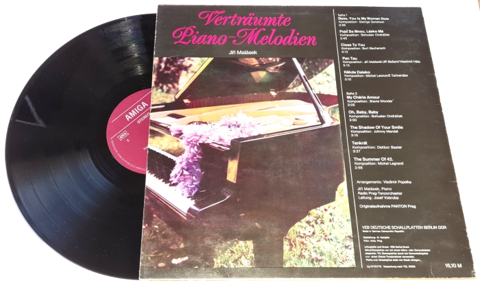 Jiři Malásek – Verträumte Piano-Melodien 1978 VG+, VYPRANÁ Vinyl (LP)