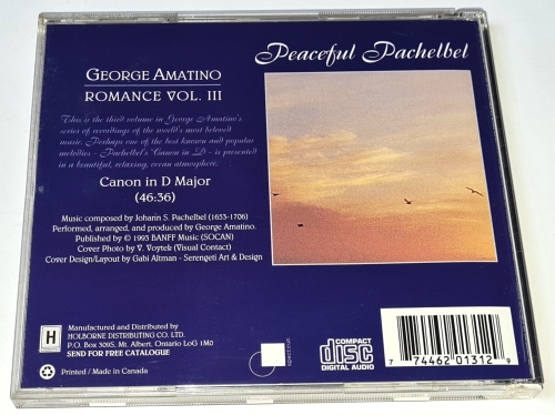 George Amatino – Peaceful Pachelbel (Romance Vol. III) 1993 CD